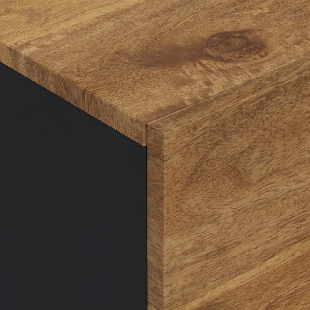 Buffet avec 3 portes 40x33x110 cm bois massif manguier et fer - XIOS