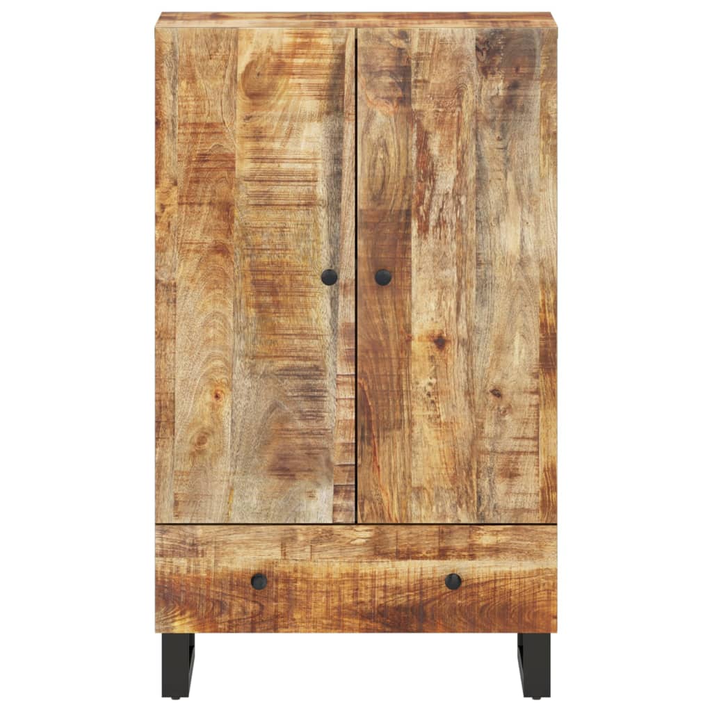 Buffet haut avec tiroir 60x33x100cm bois massif manguier et fer - XIOS