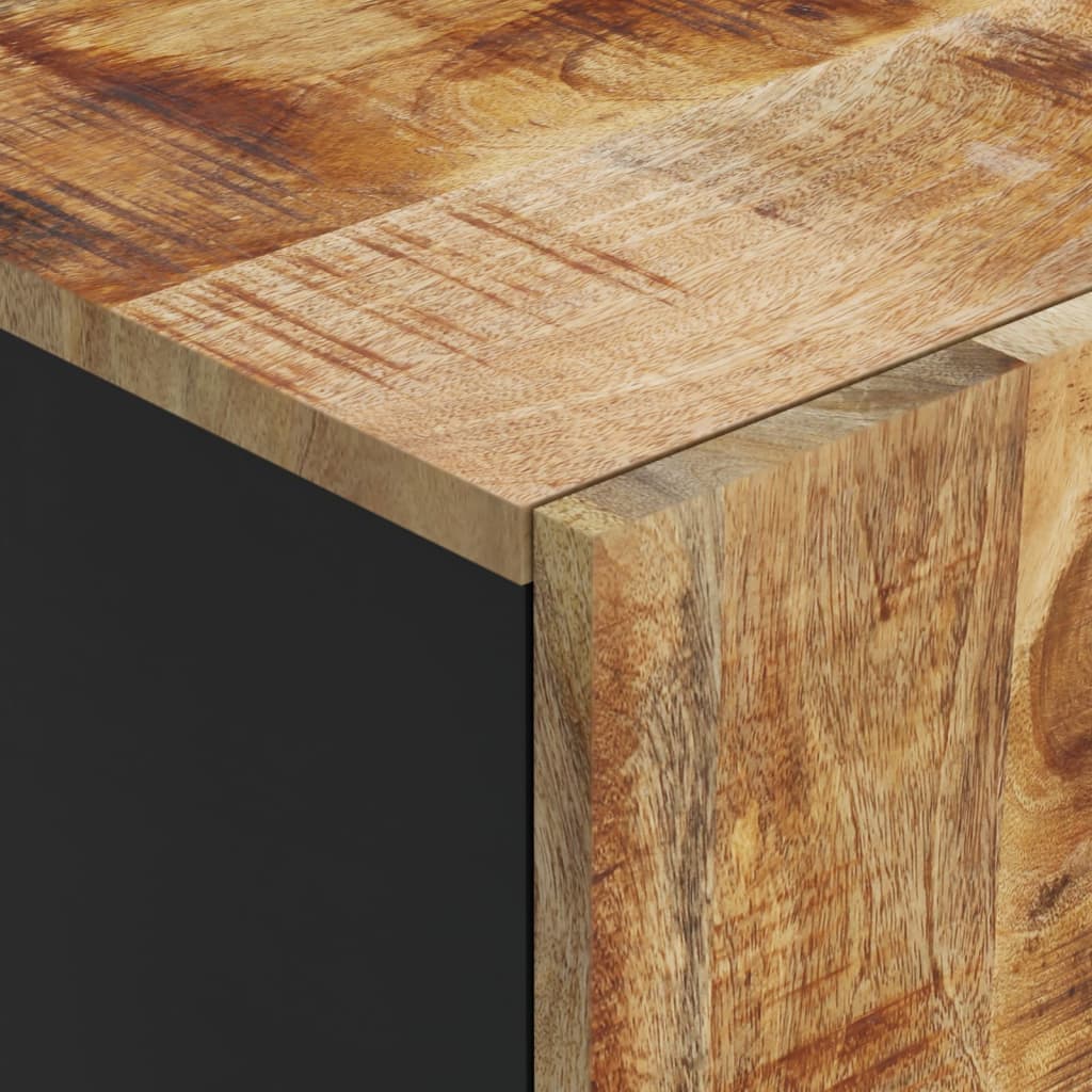 Buffet haut avec tiroir 60x33x100cm bois massif manguier et fer