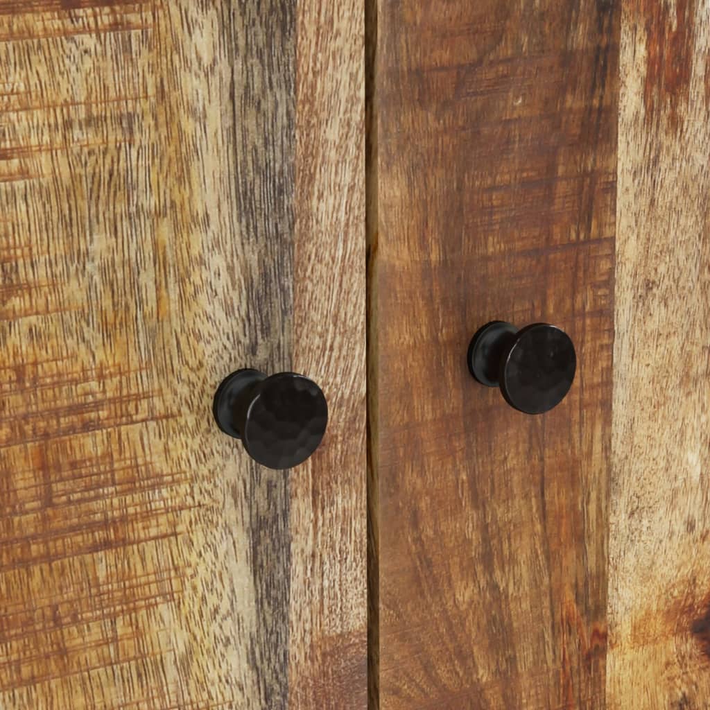 Buffet haut avec tiroir 60x33x100cm bois massif manguier et fer - XIOS