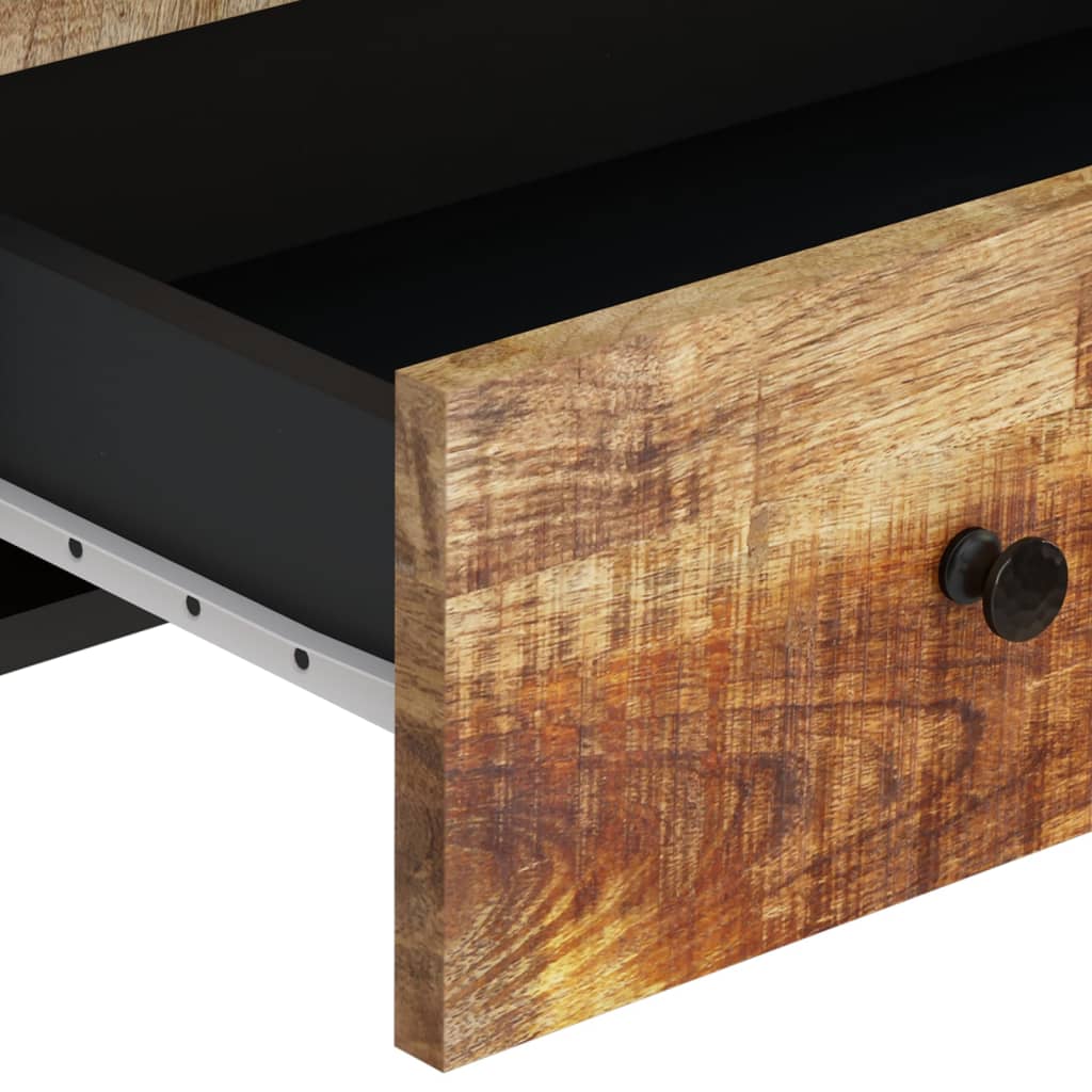 Buffet haut avec tiroir 60x33x100cm bois massif manguier et fer - XIOS