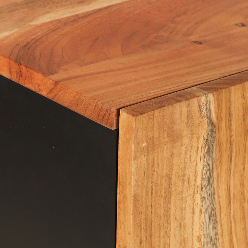 Buffet haut avec tiroir 60x33x100cm bois massif d'acacia et fer - XIOS