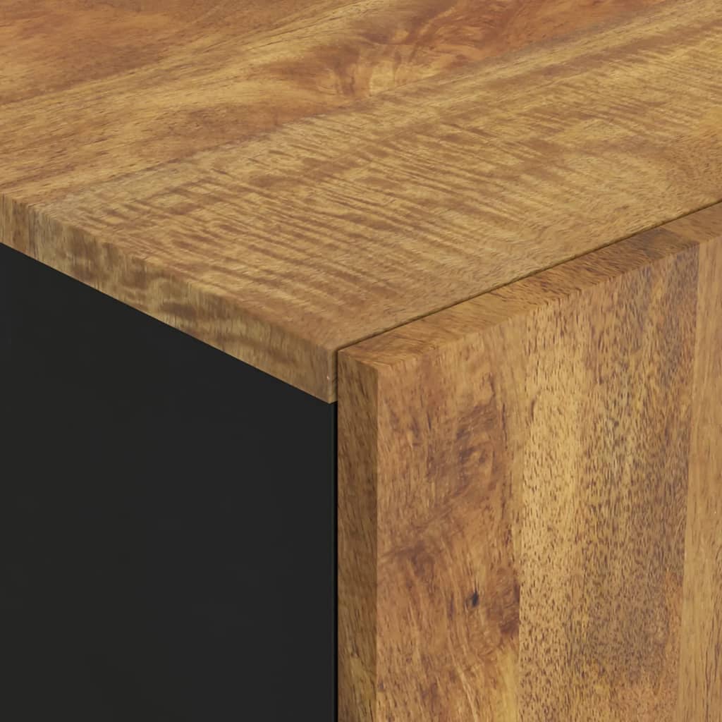 Buffet haut avec tiroir 60x33x100cm bois massif manguier et fer