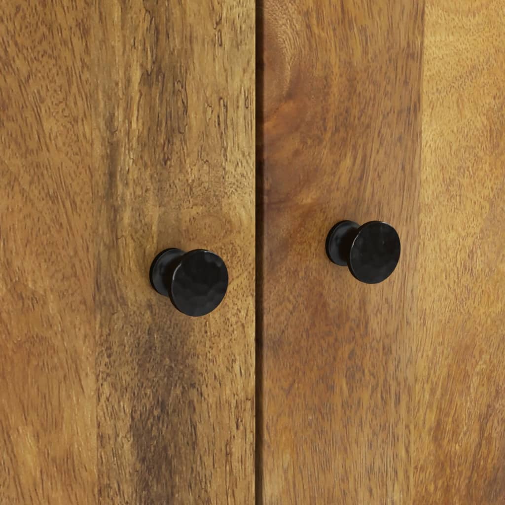 Buffet haut avec tiroir 60x33x100cm bois massif manguier et fer - XIOS