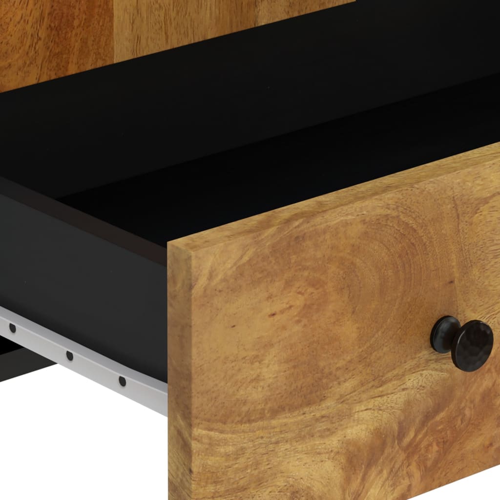 Buffet haut avec tiroir 60x33x100cm bois massif manguier et fer - XIOS