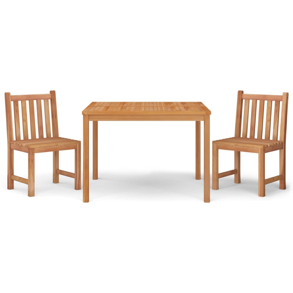 Ensemble à manger de jardin 3 pcs Bois de teck massif