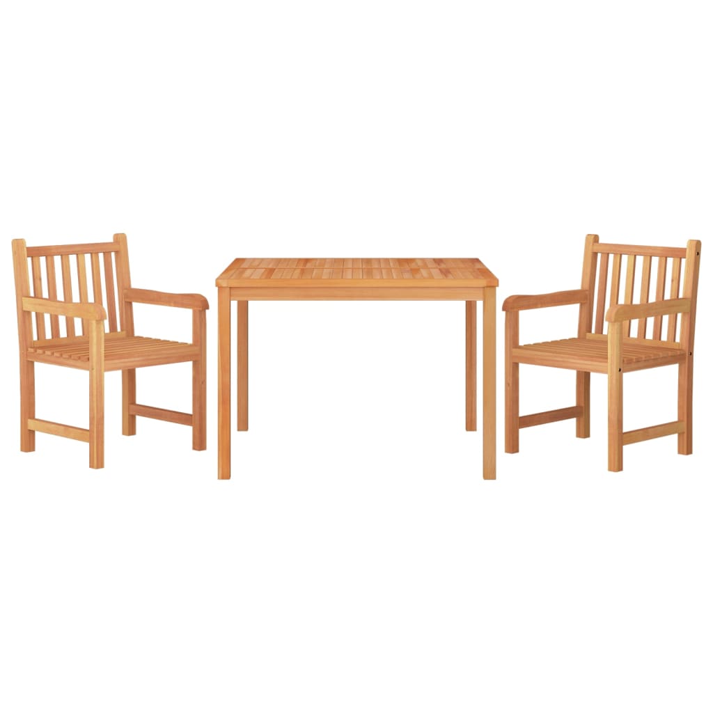 Ensemble à manger de jardin 3 pcs Bois de teck massif