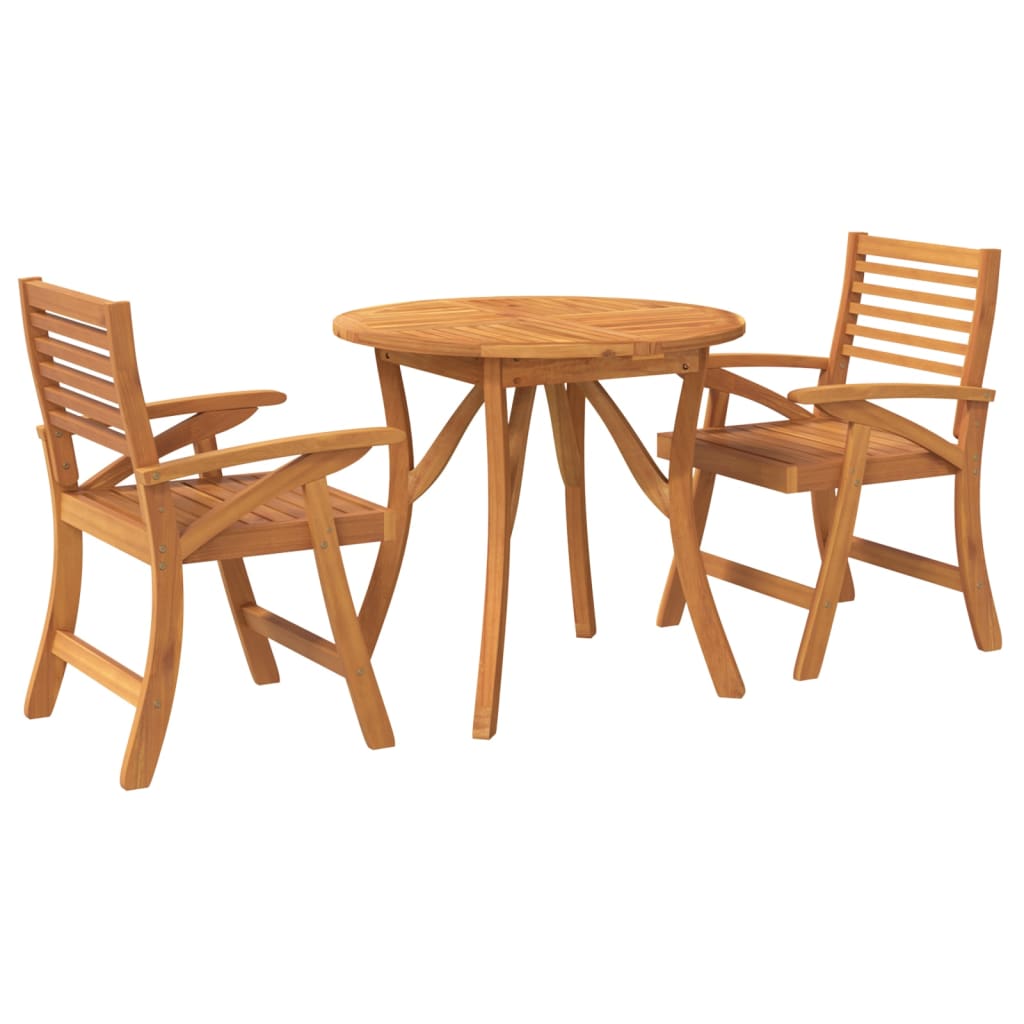 Ensemble à manger de jardin 3 pcs Bois d'acacia solide