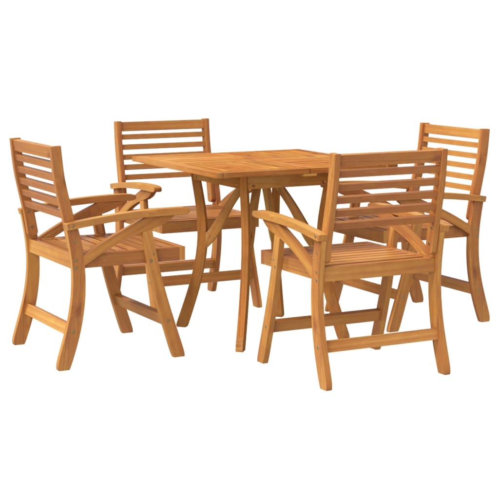 Ensemble à manger de jardin 5 pcs Bois d'acacia solide