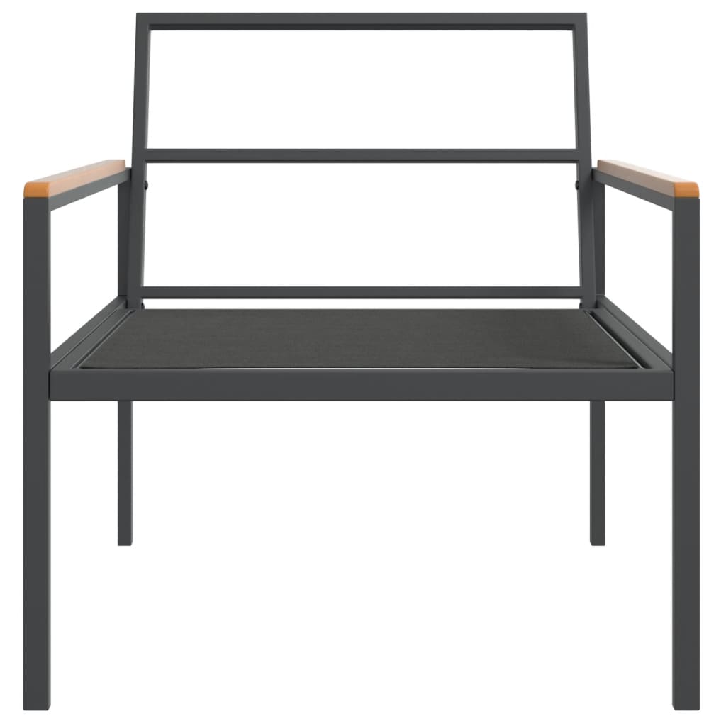 Salon de jardin avec coussins 3 pcs anthracite acier - XIOS