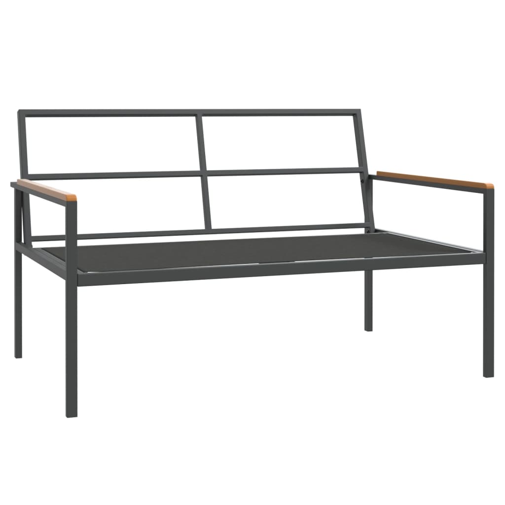 Salon de jardin avec coussins 3 pcs anthracite acier - XIOS