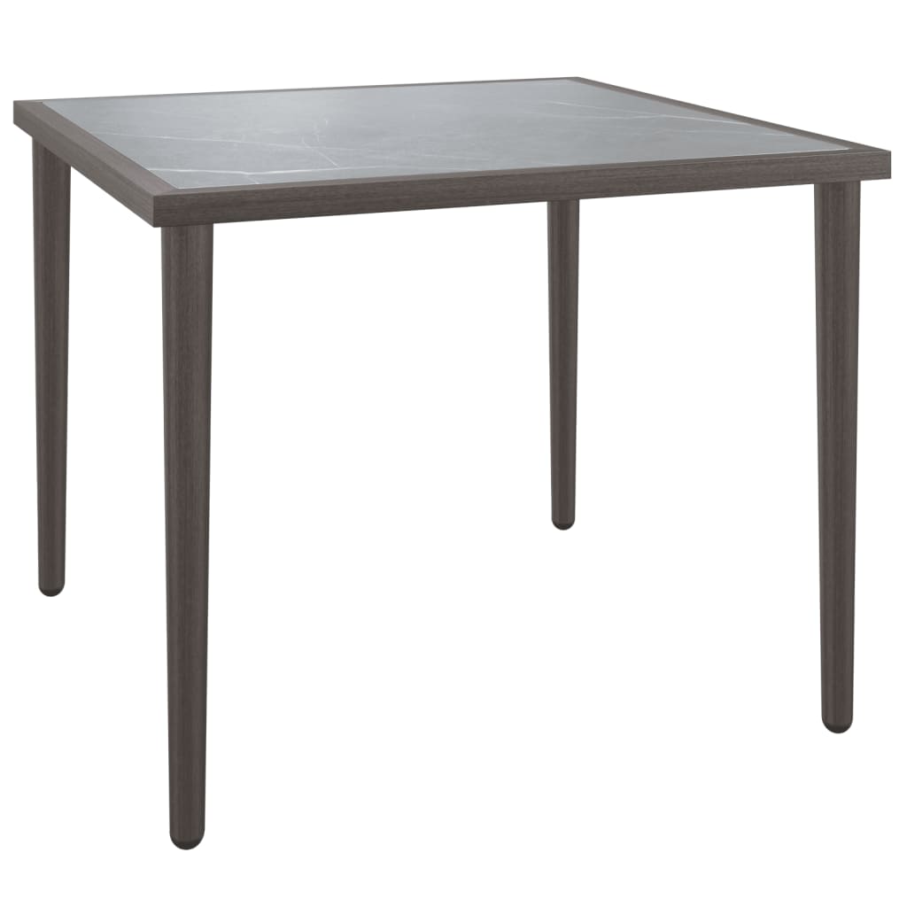 Salon de jardin 3 pcs avec coussins Gris Résine tressée - XIOS