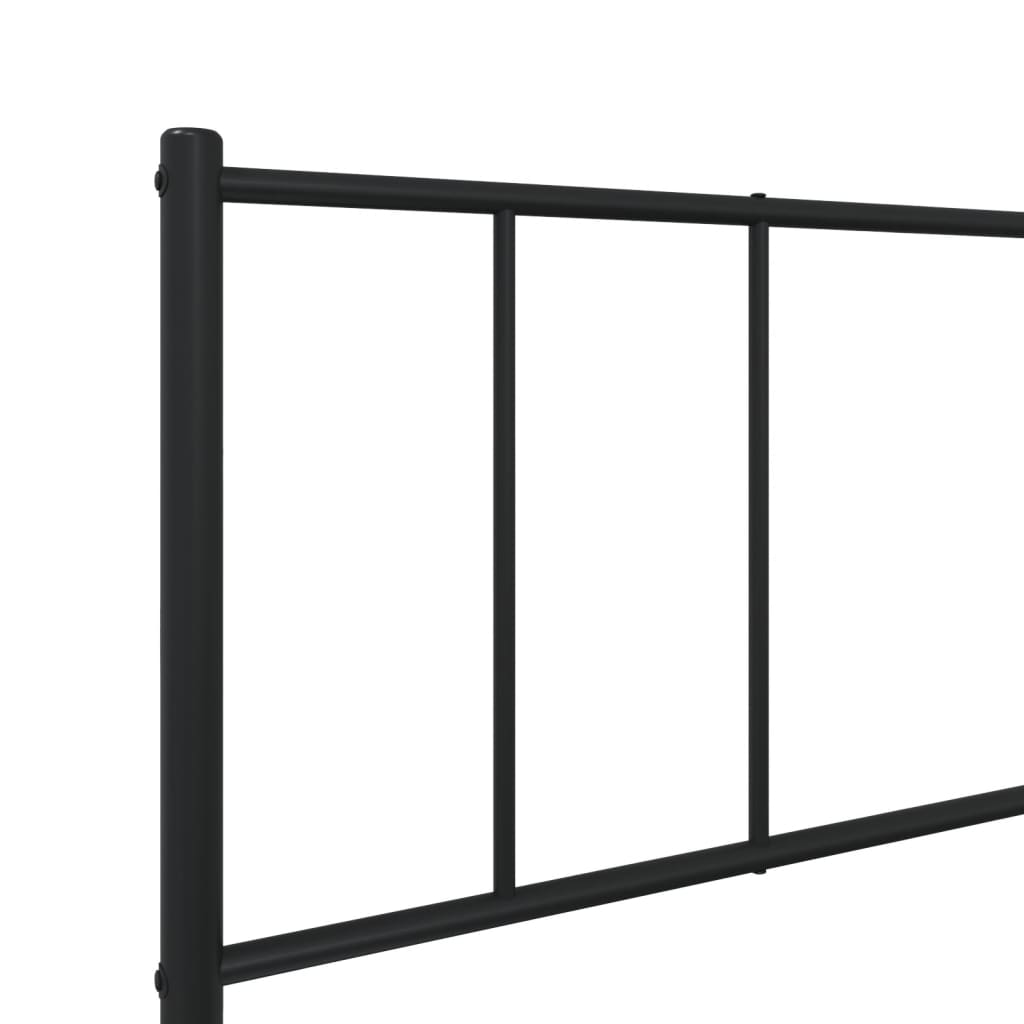 Cadre de lit métal sans matelas avec tête de lit noir 100x200cm - XIOS