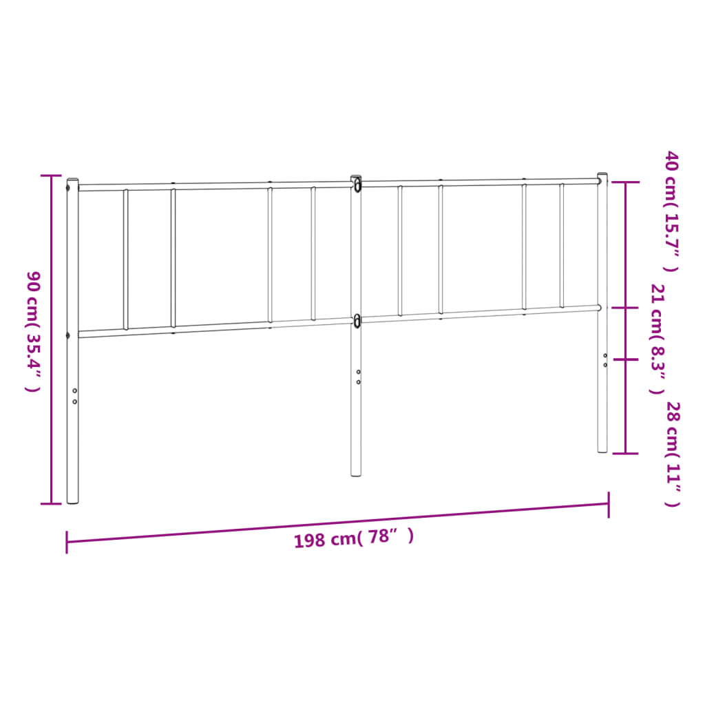 Tête de lit métal blanc 193 cm - XIOS