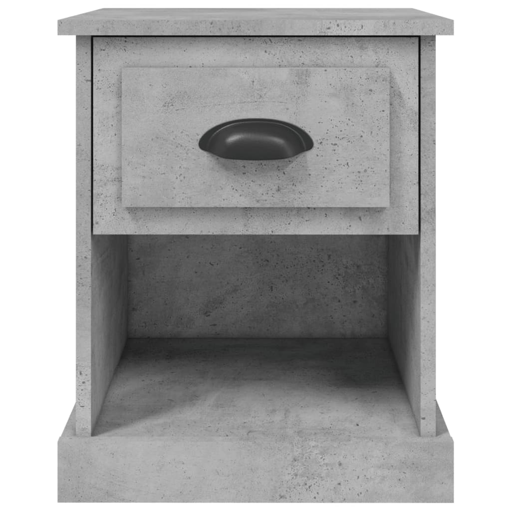 Tables de chevet 2 pcs gris béton 39x39x47,5 cm bois ingénierie - XIOS