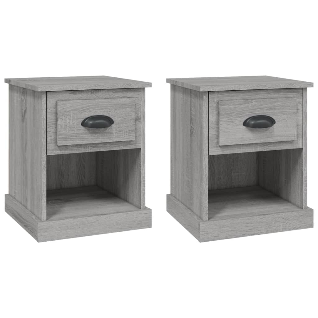 Tables de chevet 2 pcs sonoma gris 39x39x47,5cm bois ingénierie - XIOS