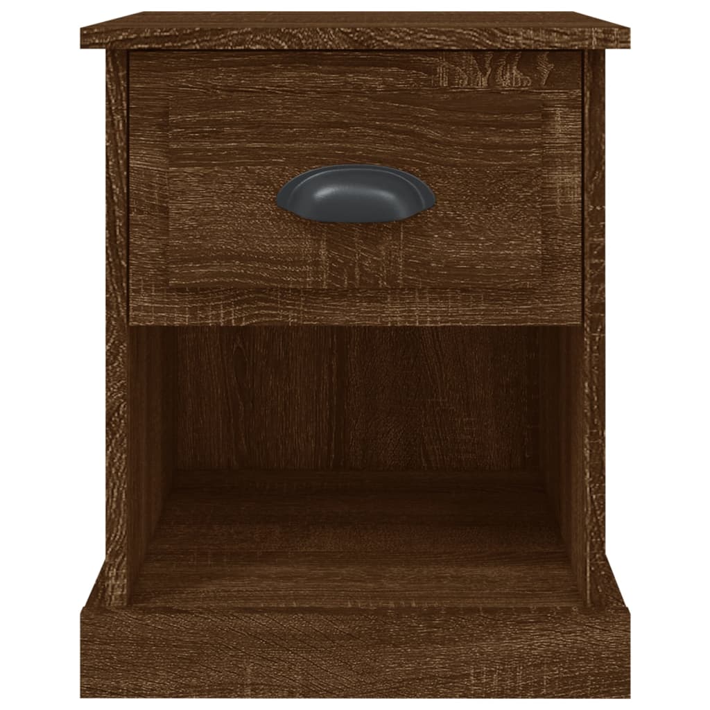 Table de chevet chêne marron 39x39x47,5 cm bois d'ingénierie - XIOS