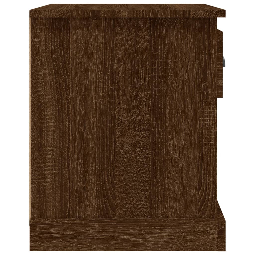 Table de chevet chêne marron 39x39x47,5 cm bois d'ingénierie - XIOS