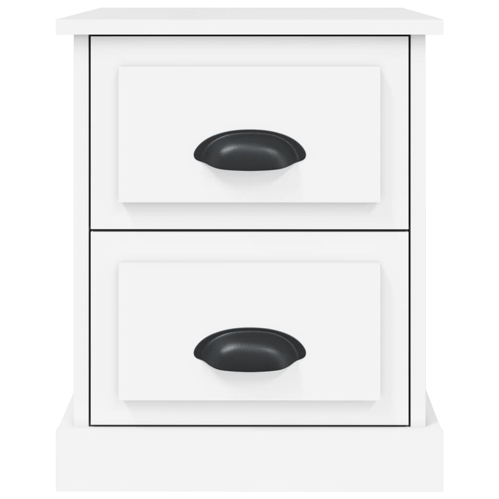 Table de chevet blanc 39x39x47,5 cm bois d’ingénierie - XIOS