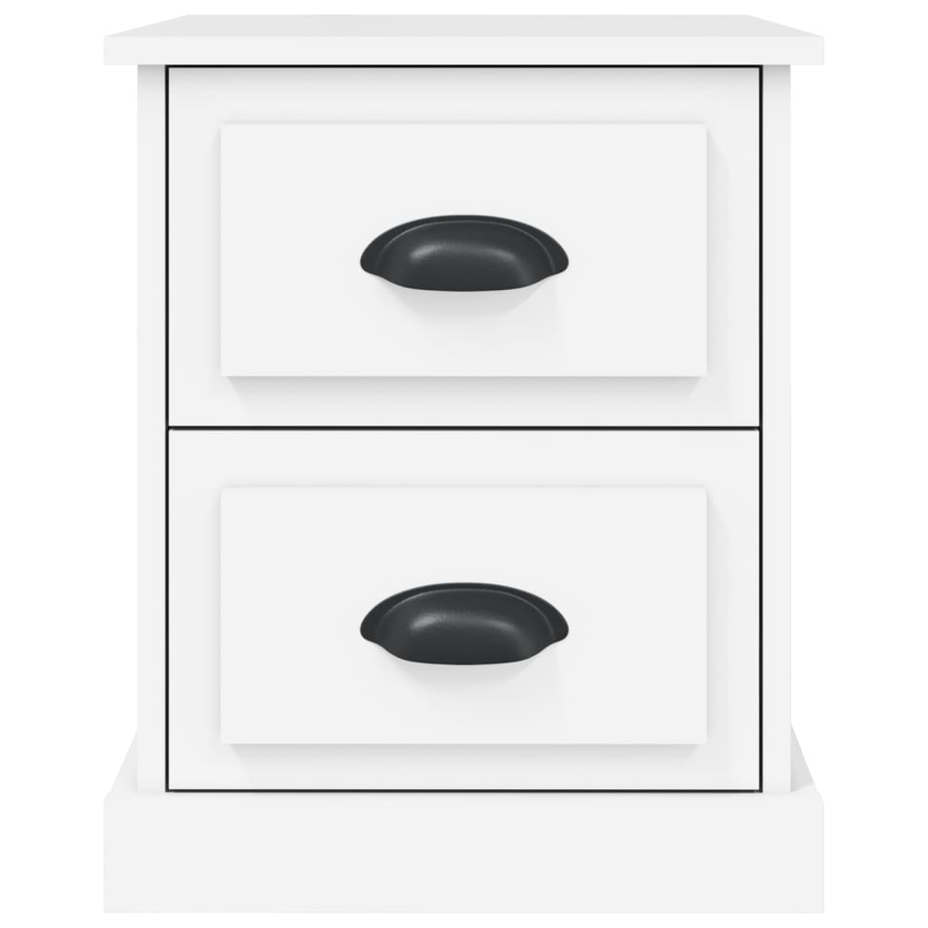 Tables de chevet 2 pcs blanc 39x39x47,5 cm bois d'ingénierie - XIOS