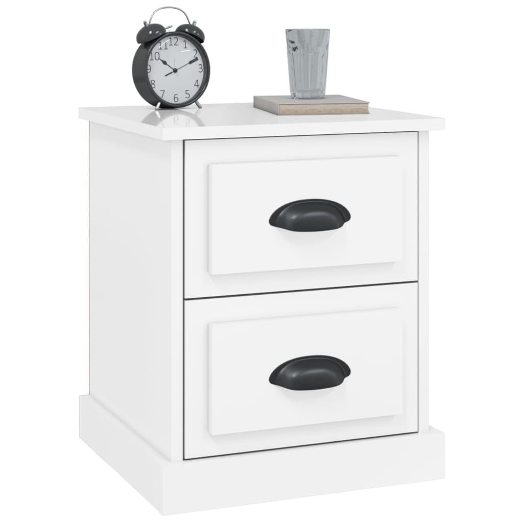 Tables de chevet 2 pcs blanc brillant 39x39x47,5 cm - XIOS