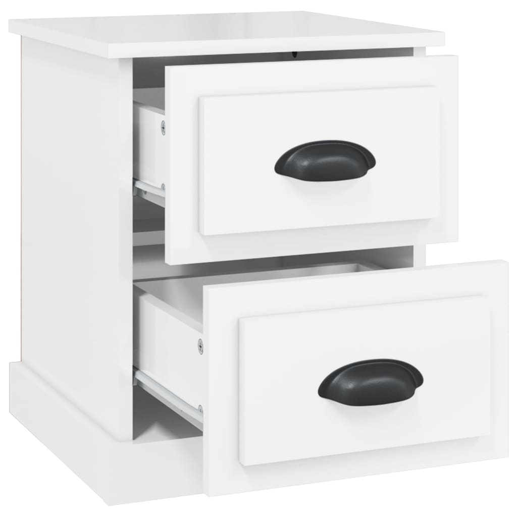 Tables de chevet 2 pcs blanc brillant 39x39x47,5 cm - XIOS