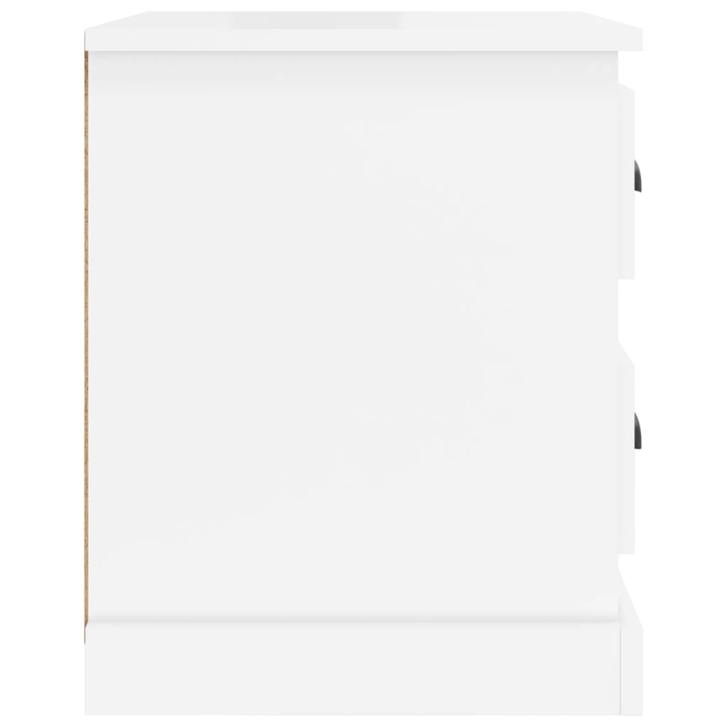 Tables de chevet 2 pcs blanc brillant 39x39x47,5 cm - XIOS