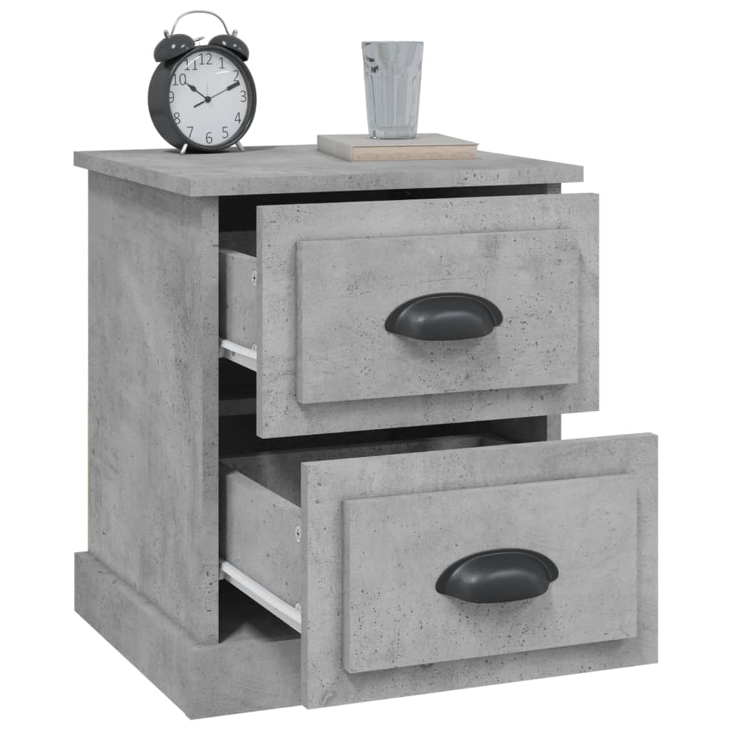 Tables de chevet 2 pcs gris béton 39x39x47,5 cm bois ingénierie - XIOS