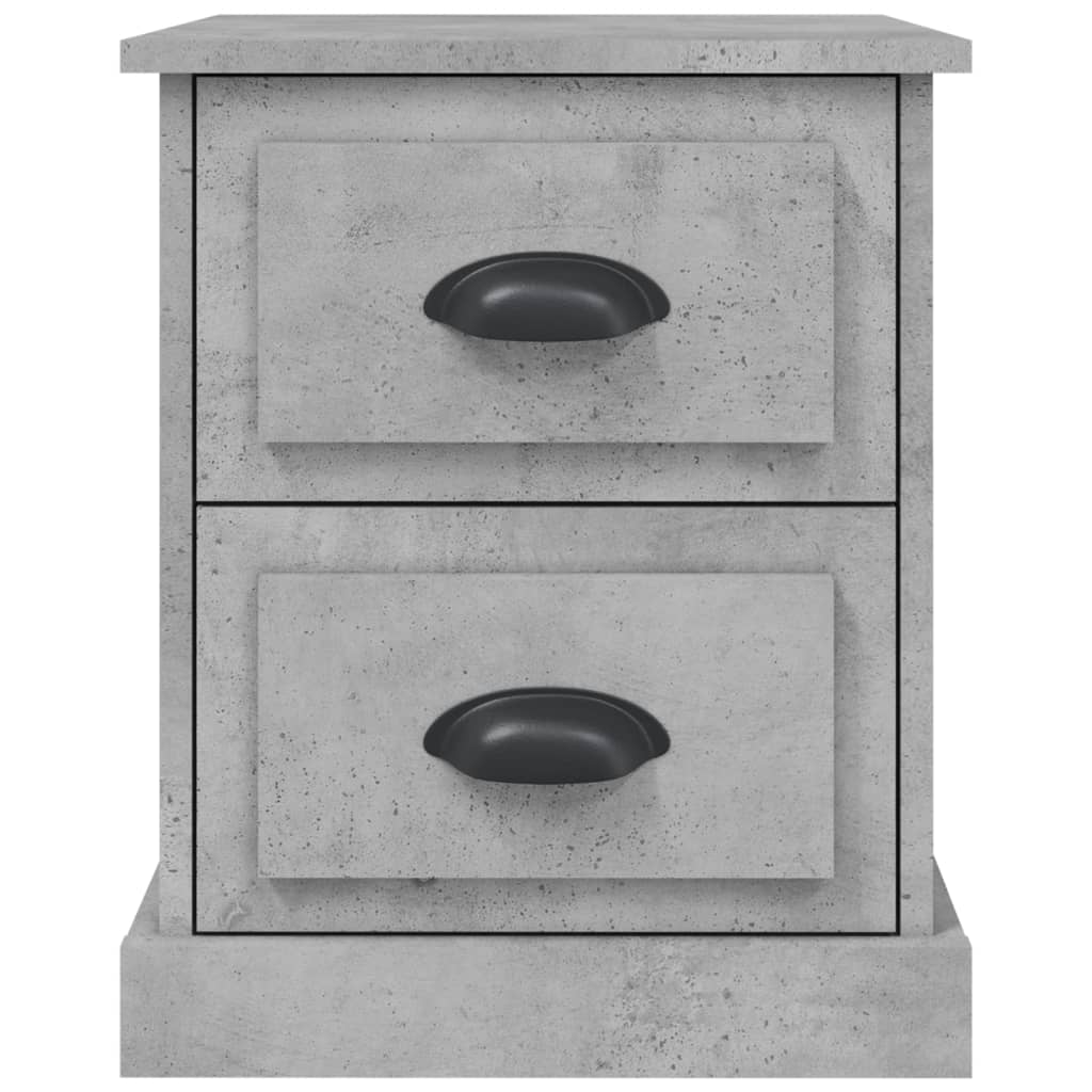 Tables de chevet 2 pcs gris béton 39x39x47,5 cm bois ingénierie - XIOS