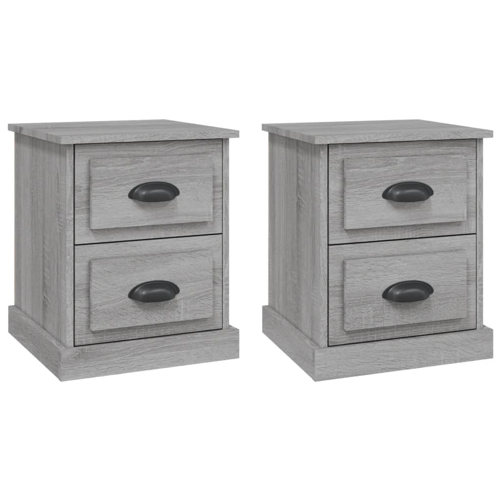 Tables de chevet 2 pcs sonoma gris 39x39x47,5cm bois ingénierie - XIOS