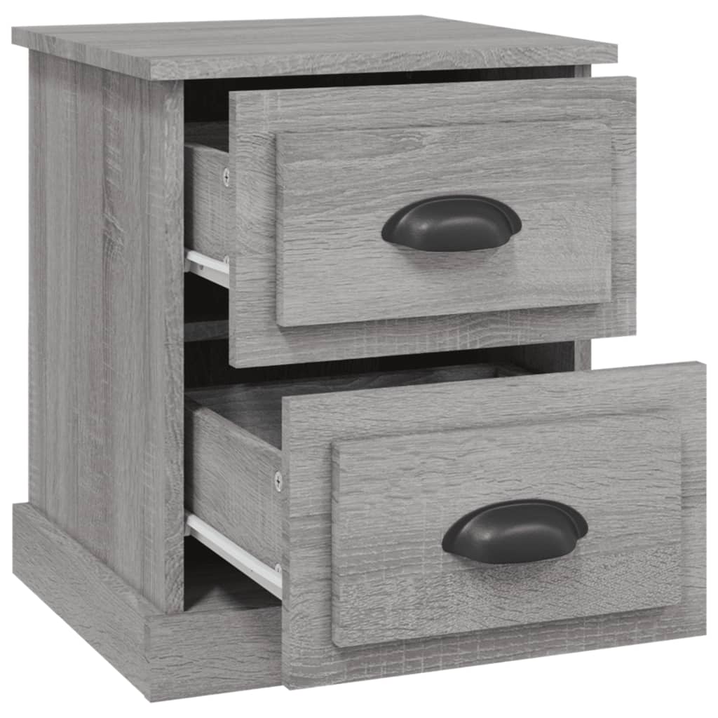 Tables de chevet 2 pcs sonoma gris 39x39x47,5cm bois ingénierie - XIOS