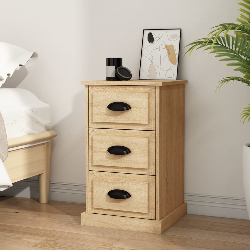 Table de chevet chêne sonoma 39x39x67 cm bois d'ingénierie - XIOS
