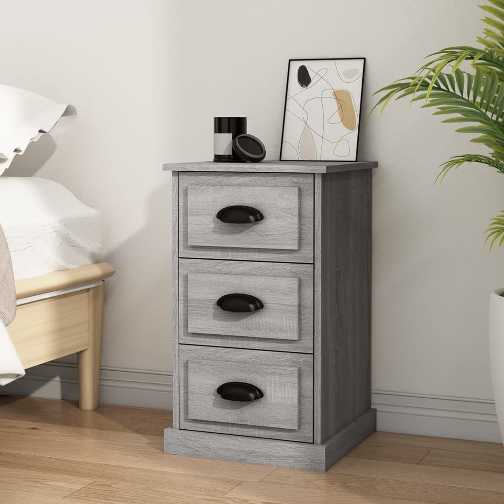 Table de chevet sonoma gris 39x39x67 cm bois d'ingénierie - XIOS