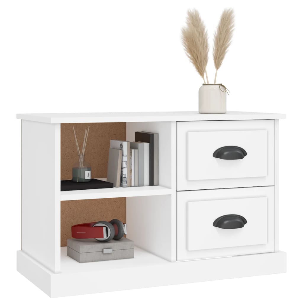 Meuble TV blanc 73x35,5x47,5 cm bois d'ingénierie - XIOS