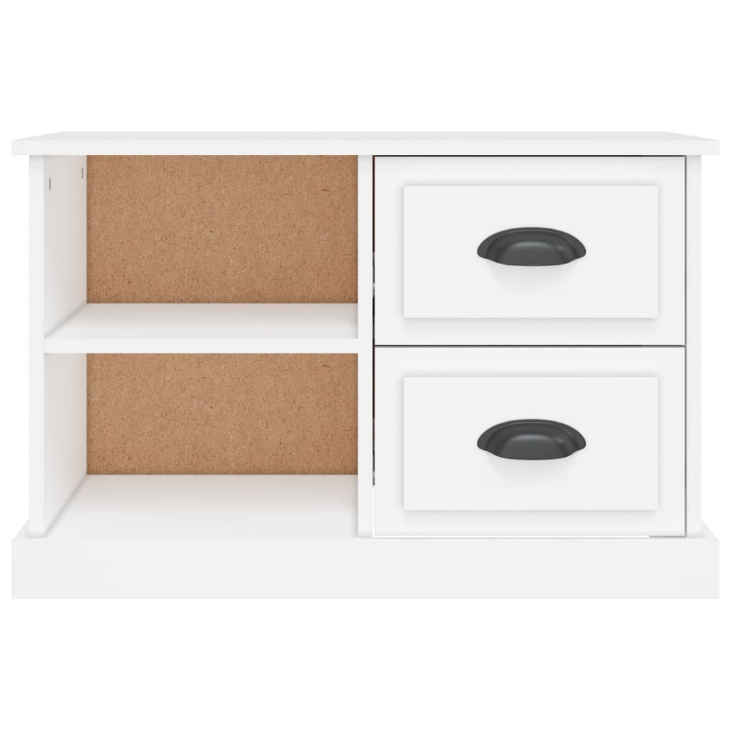 Meuble TV blanc 73x35,5x47,5 cm bois d'ingénierie - XIOS