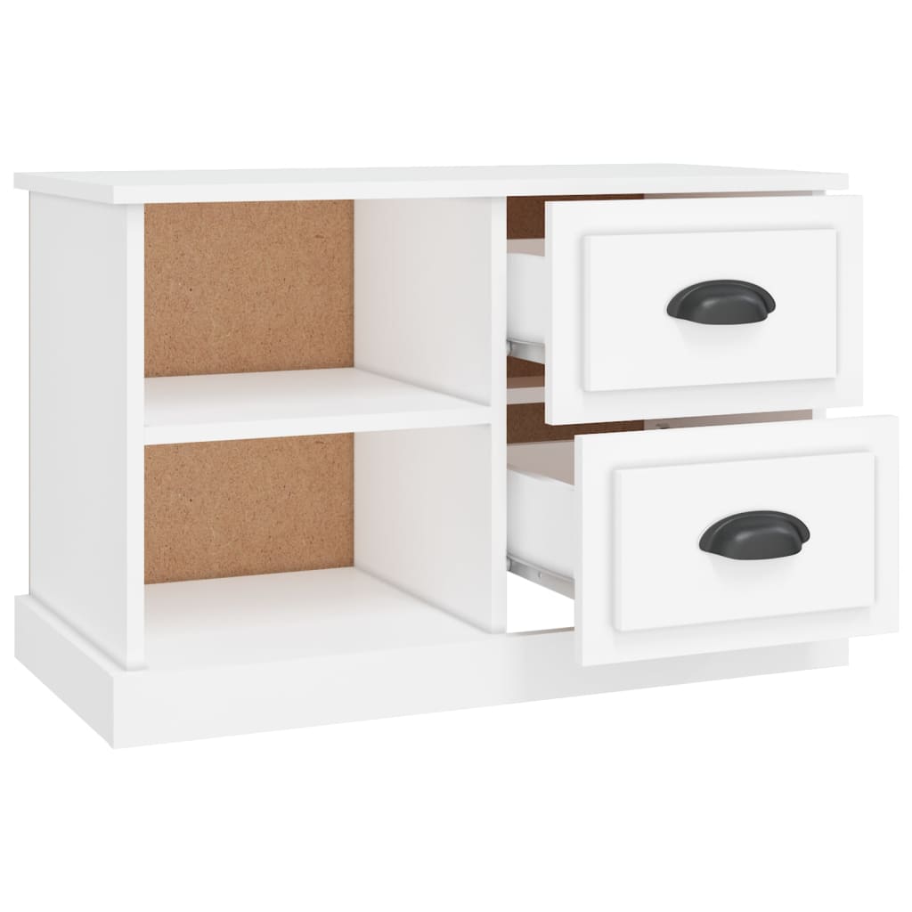 Meuble TV blanc 73x35,5x47,5 cm bois d'ingénierie - XIOS