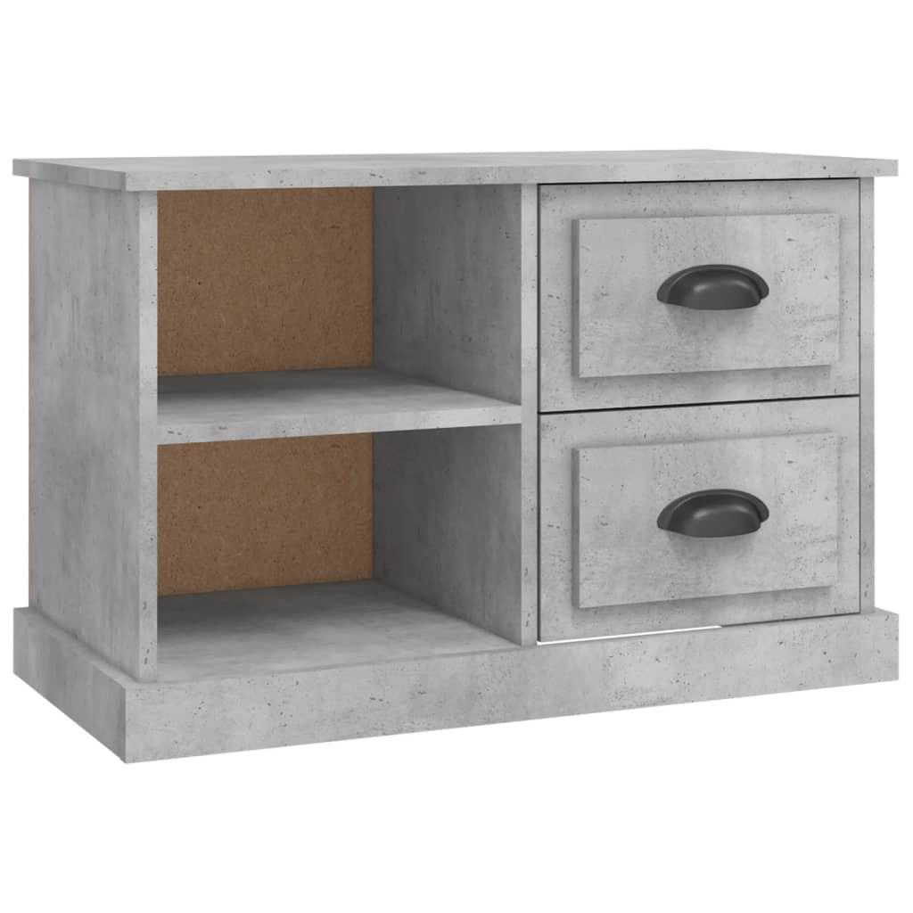 Meuble TV gris béton 73x35,5x47,5 cm bois d'ingénierie - XIOS