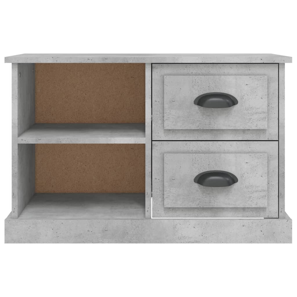 Meuble TV gris béton 73x35,5x47,5 cm bois d'ingénierie - XIOS