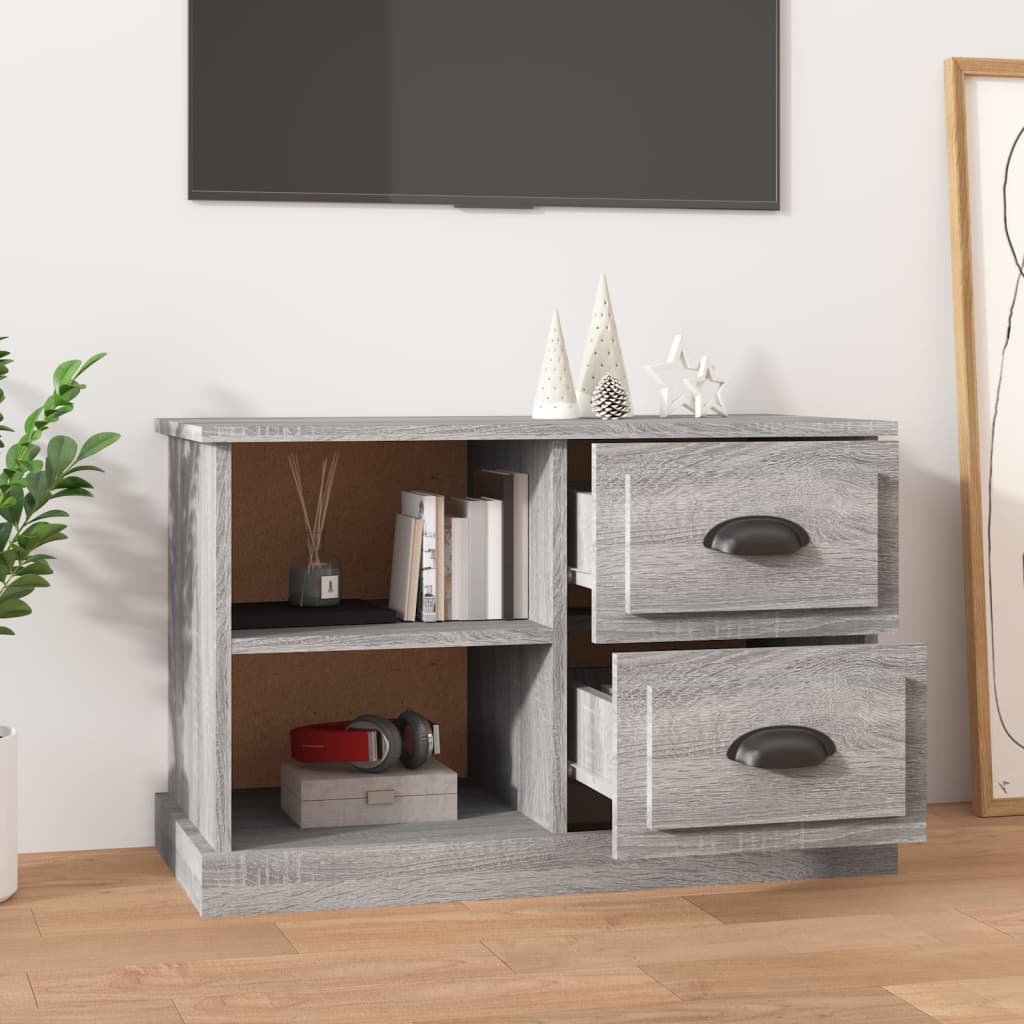 Meuble TV sonoma gris 73x35,5x47,5 cm bois d'ingénierie - XIOS