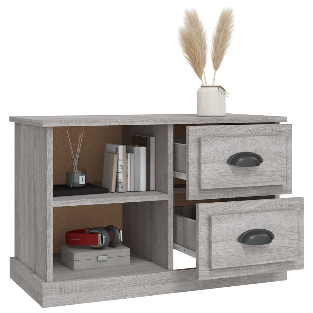Meuble TV sonoma gris 73x35,5x47,5 cm bois d'ingénierie - XIOS
