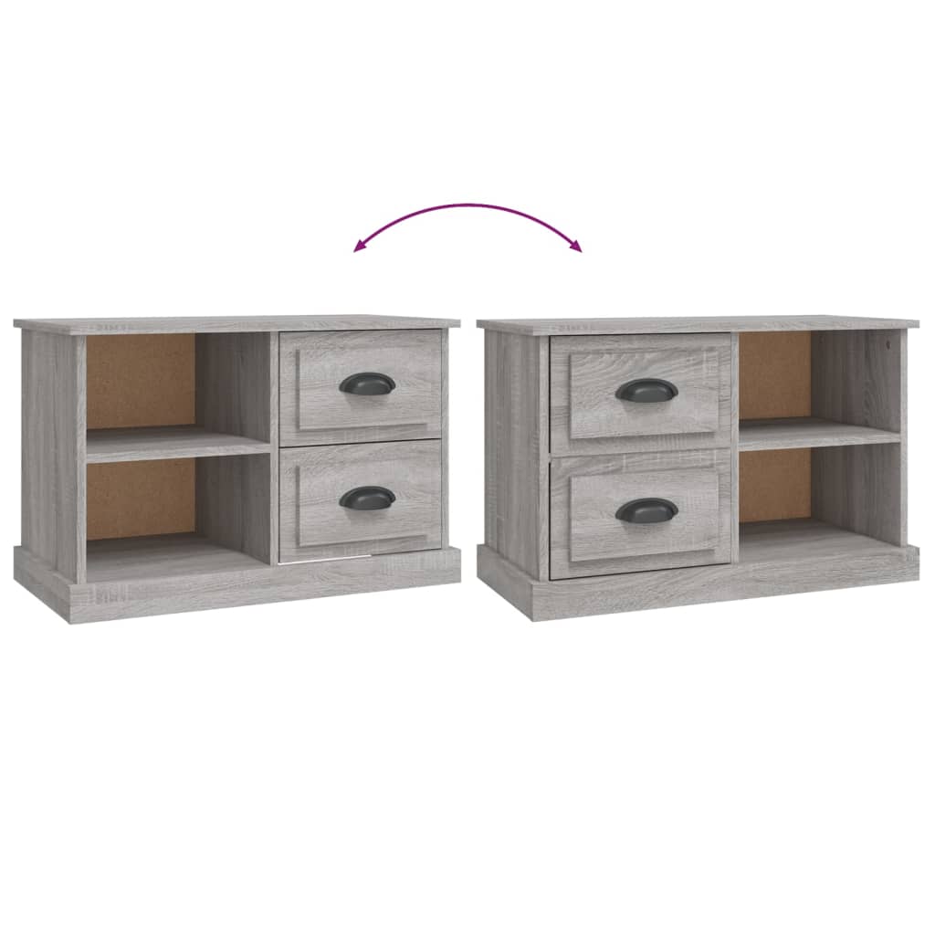 Meuble TV sonoma gris 73x35,5x47,5 cm bois d'ingénierie - XIOS