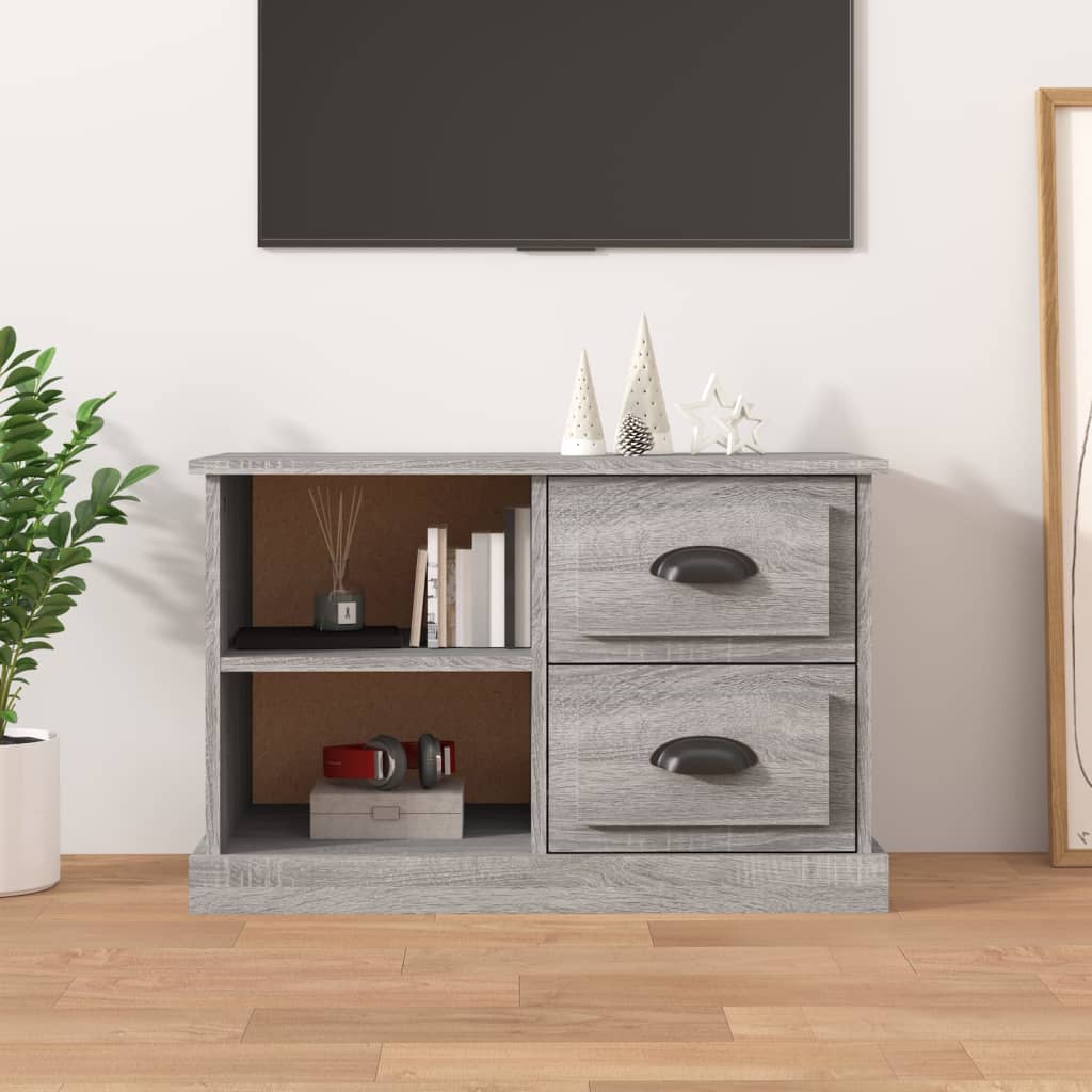 Meuble TV sonoma gris 73x35,5x47,5 cm bois d'ingénierie - XIOS