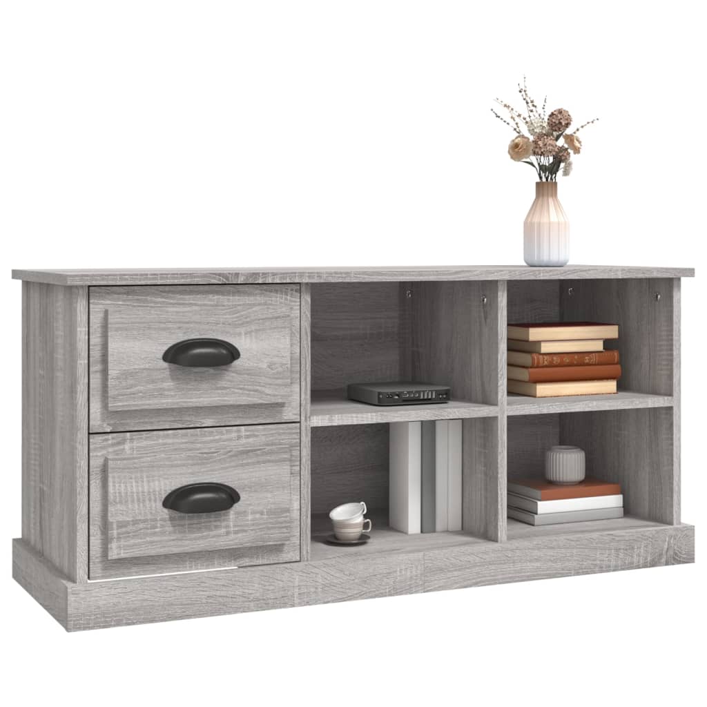 Meuble TV sonoma gris 102x35,5x47,5 cm bois d'ingénierie - XIOS