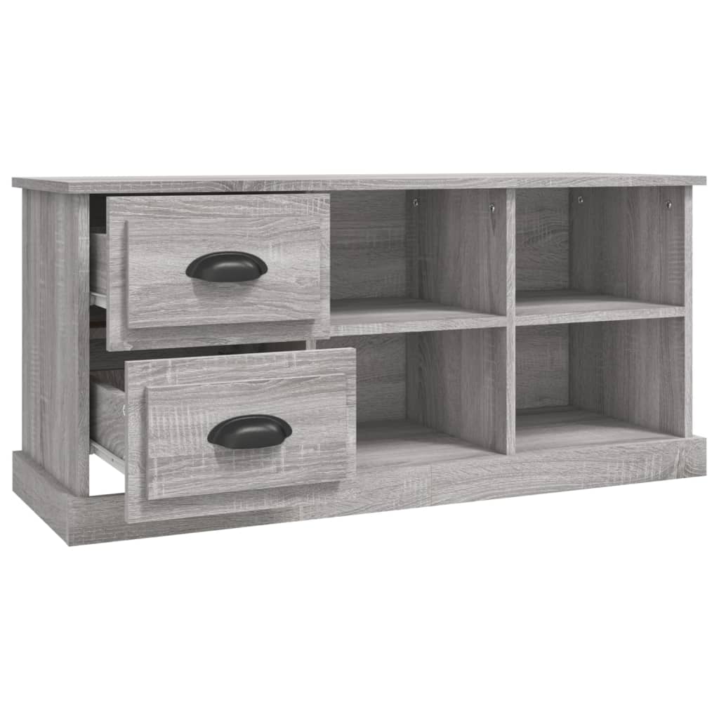 Meuble TV sonoma gris 102x35,5x47,5 cm bois d'ingénierie - XIOS