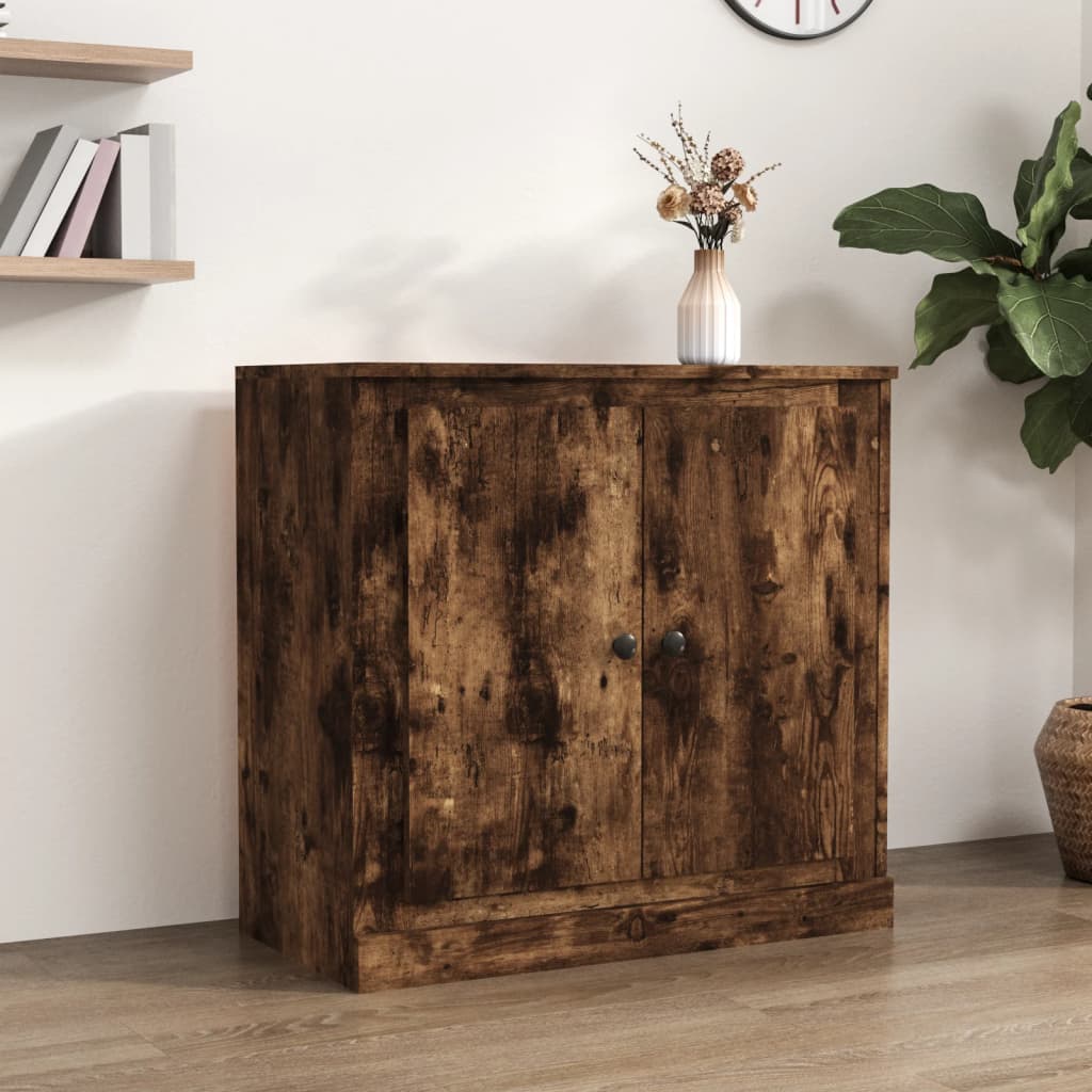 Buffet chêne fumé 70x35,5x67,5 cm bois d'ingénierie - XIOS