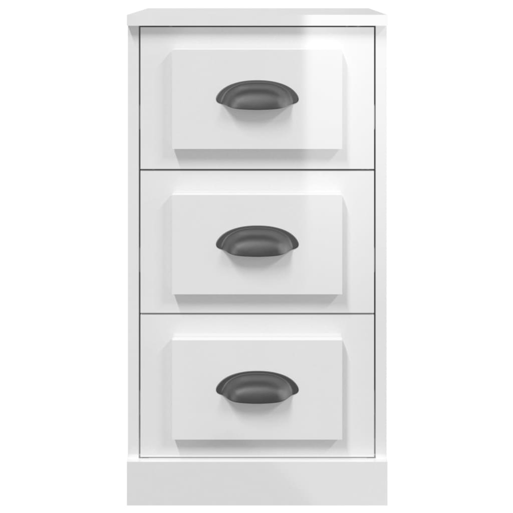 Buffet blanc brillant 36x35,5x67,5 cm bois d'ingénierie - XIOS