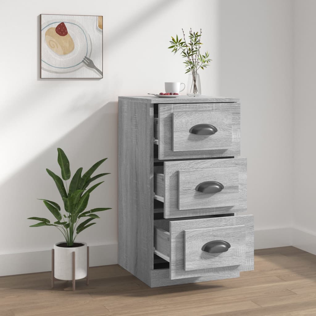 Buffet sonoma gris 36x35,5x67,5 cm bois d'ingénierie - XIOS