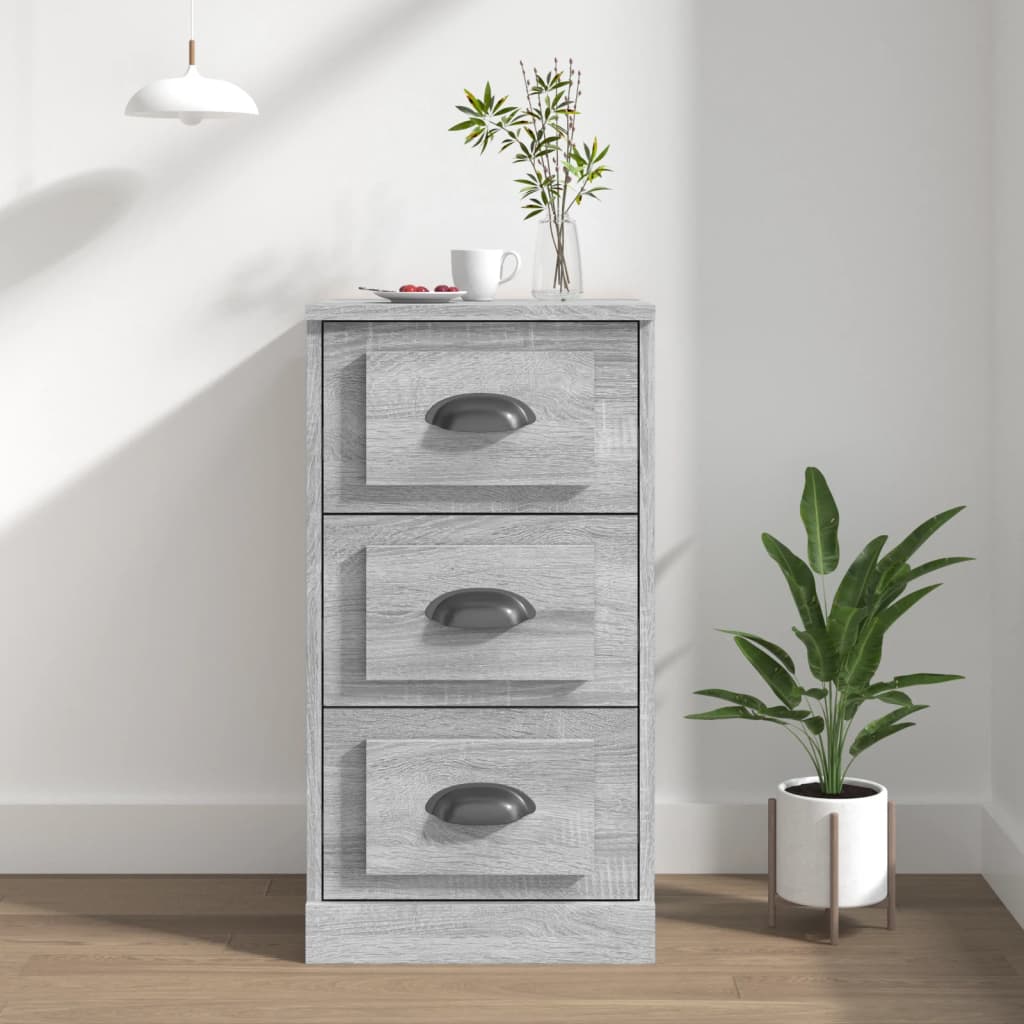 Buffet sonoma gris 36x35,5x67,5 cm bois d'ingénierie - XIOS