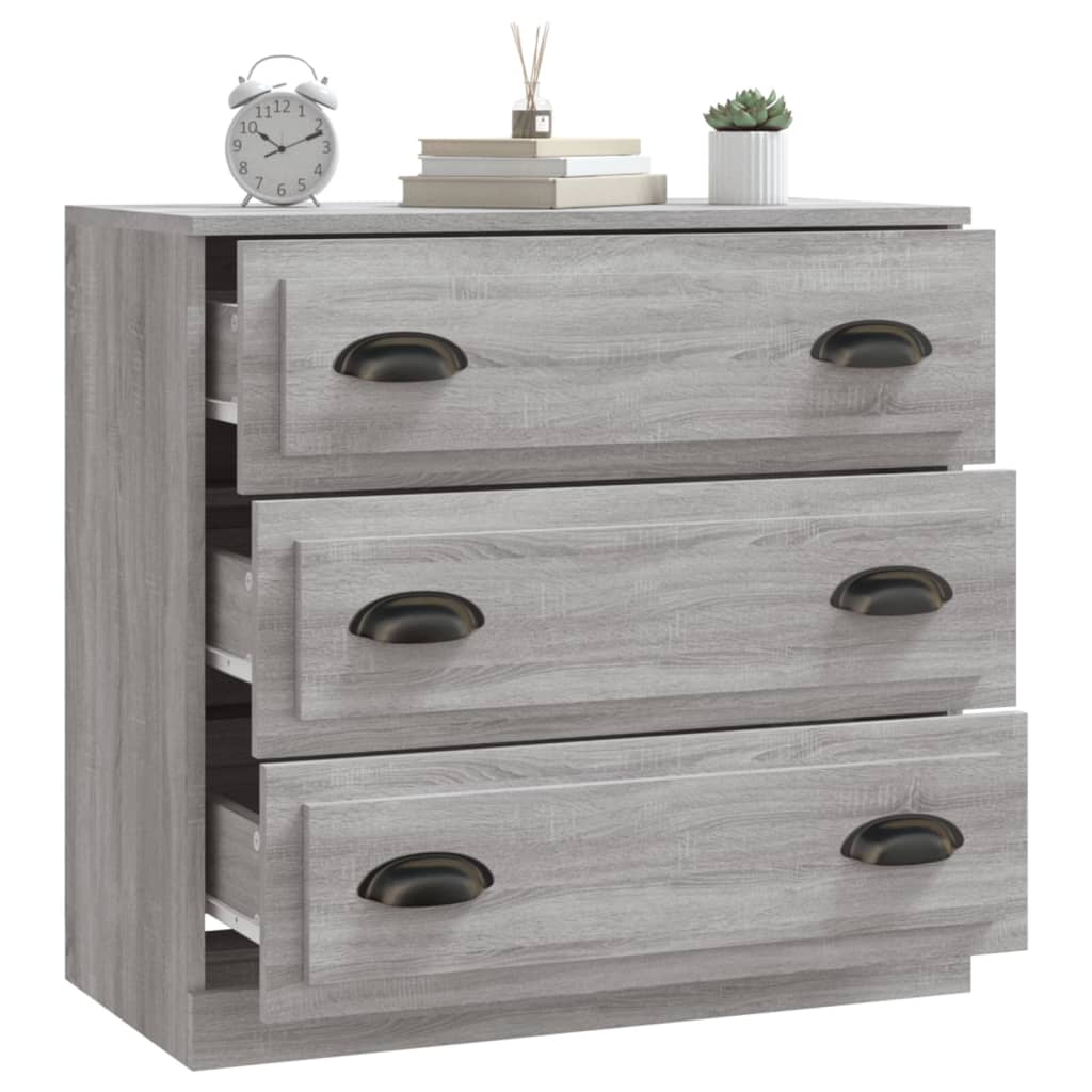 Buffet sonoma gris 70x35,5x67,5 cm bois d'ingénierie - XIOS