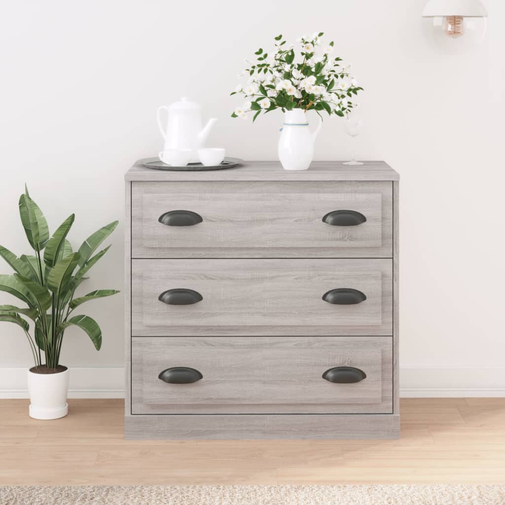 Buffet sonoma gris 70x35,5x67,5 cm bois d'ingénierie - XIOS